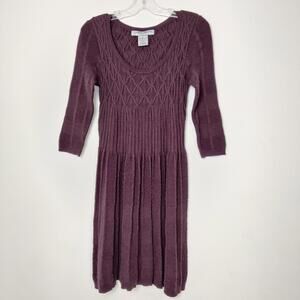 Maggy London Merino Wool Blend Knit Fit & Flare Dress Medium
